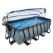 Bazén s krytom a pieskovou filtráciou Stone pool Exit Toys oceľová konštrukcia 400*200*122 cm še