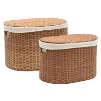 Ratanové košíky v súprave 2 ks 50x36x32 cm Indali – Kave Home