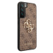 Guess PU 4G Metal Logo Zadný Kryt pre Samsung Galaxy S23+ Brown