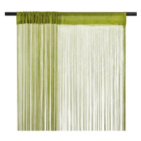 Šnúrkové záclony 2 ks 100 × 250 cm zelené