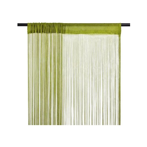 Šnúrkové záclony 2 ks 100 × 250 cm zelené SHUMEE