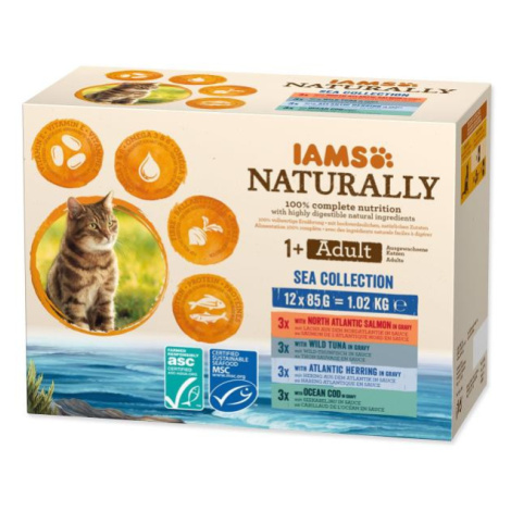 Kaps.IAMS Naturally morské mäsoVomáčke multip.12x85g