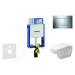 GEBERIT - Kombifix Modul na závesné WC s tlačidlom Sigma30, lesklý chróm/chróm mat + Duravit D-C