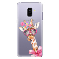 Plastové puzdro iSaprio - Lady Giraffe - Samsung Galaxy A8+