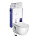 SAPHO - Závesné WC Brilla s podomietkovou nádržkou a tlačidlom Geberit, biela WC-SADA-14