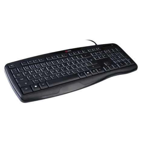 Klávesnice C-TECH KB-107 USB, ERGO,  černá, CZ/SK