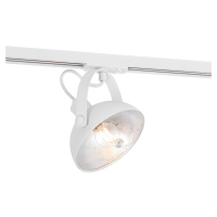 Priemyselný koľajnicový reflektor biely so strieborným vnútrom - Magnax