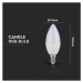 Žiarovka sviečková LED s diaľkovým ovládačom E14 3,5W, 6400K, 320lm, A80 VT-2214 (V-TAC)
