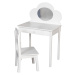 Kozmetický stolík 72,5 x 48,5 x 50 cm so stoličkou