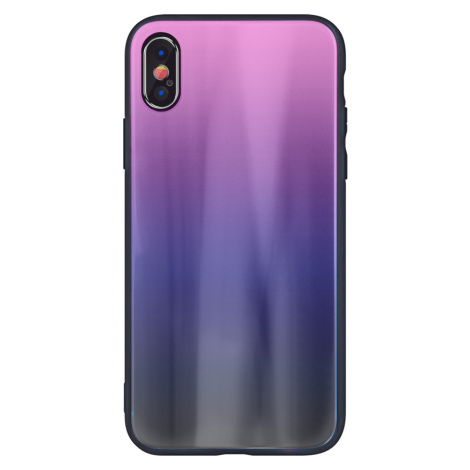 Plastové puzdro Aurora Glass pre Huawei P20 Lite ružovo- čierne