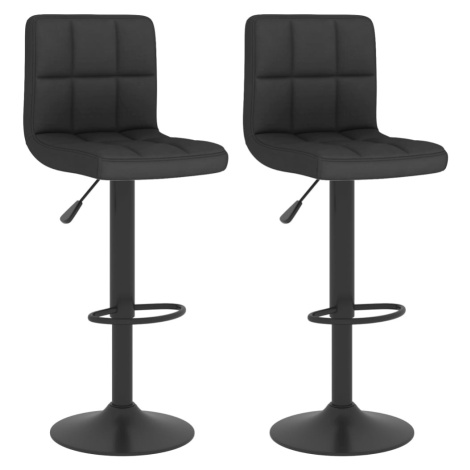 vidaXL Barové stoličky 2 ks čierne látkové