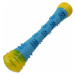 Hračka Dog Fantasy palička kúzelná svietiaca, pískacia modro-žltá 6x6x32cm