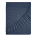 Námornícky modrá bavlnená jersey posteľná plachta 180x200+30 cm