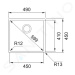 FRANKE FRANKE - Box Drez BXX 210/110-45, 490x450 mm, nerezový 127.0395.014