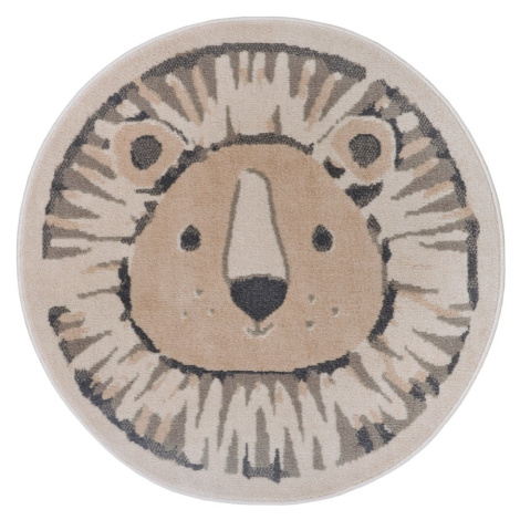 Béžový detský koberec ø 100 cm Lion – Hanse Home