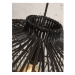 Čierne závesné svietidlo z ratanu Good&Mojo Madagascar, ⌀ 60 cm