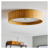 LED stropné svietidlo LARAwood L, biely dub, Ø 55 cm