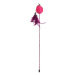 Škádlítko s loptičkou a perím pre mačky Flamingo Glitty - Růžová