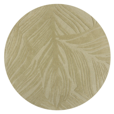 Kusový koberec Solace Lino Leaf Sage kruh - 160x160 (průměr) kruh cm Flair Rugs koberce
