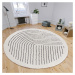 Krémovobiely okrúhly koberec ø 160 cm Dion – Hanse Home