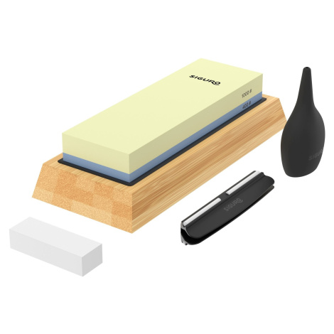 Siguro Brúsny kameň Bamboo Base, zrnitosť 400/1000 s vôdzkou a s príslušenstvom