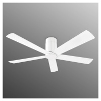Jasne navrhnutý stropný ventilátor Rodas – biely