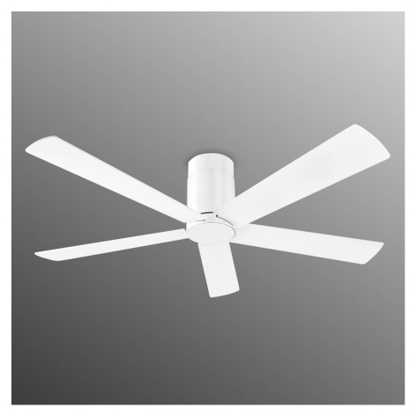 Jasne navrhnutý stropný ventilátor Rodas – biely LEDS-C4