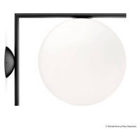 FLOS IC C/W2 nástenná lampa, čierna Ø 30 cm