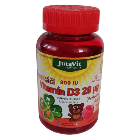 JUTAVIT Gumkáči vitamín D3 20 µg - kids 60 gum