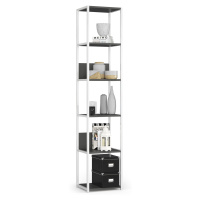 Regál LOFT 40 cm bílý/šedý