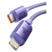 Kábel Baseus Crystal Shine CAJY000205, USB-C na Lightning 8-pin PD 20W, 1.2m, fialový