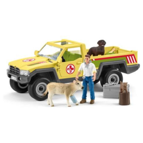 Schleich Záchranné terénne auto s veterinárom