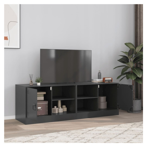 vidaXL TV skrinky 2 ks čierne 67x39x44 cm oceľ