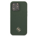 Silikónové puzdro Guess na Apple iPhone 13 Pro GUHCP13LS4LA 4G Silicone Metal Logo khaki