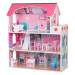 mamido Drevený domček pre bábiky Villa Bianka s nábytkom 70 cm