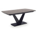 HALMAR Vinston rozkladací jedálenský stôl tmavosivá / čierna