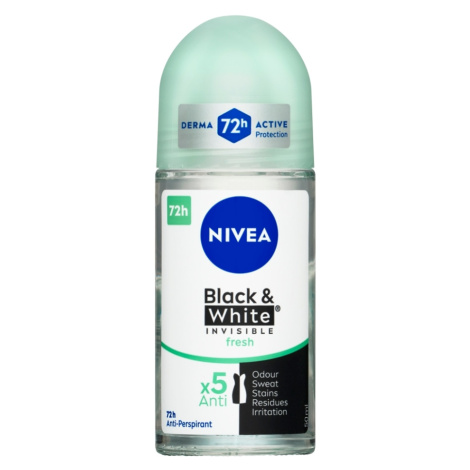 NIVEA Black & White Invisible Fresh Guľôčkový antiperspirant 50 ml