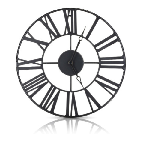 Nástenné hodiny Vintage 36,5 cm čierne DekorStyle