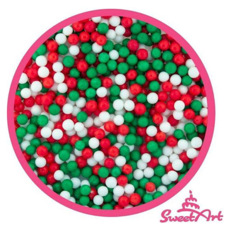 SweetArt cukrové perly vianočná zmes 5 mm (80 g) - dortis - dortis