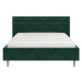 Manželská posteľ 160x200cm corey - tm. zelená/sivé nohy