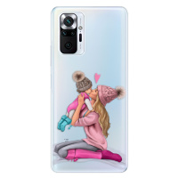 Odolné silikónové puzdro iSaprio - Kissing Mom - Blond and Girl - Xiaomi Redmi Note 10 Pro