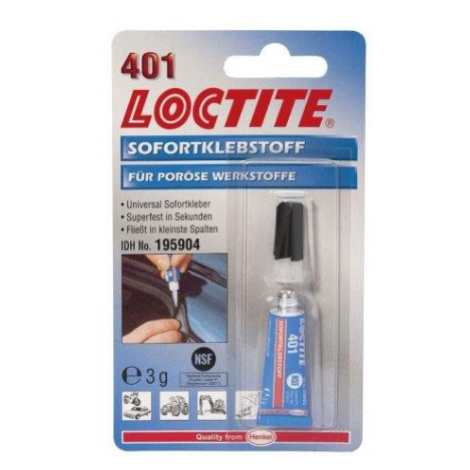 LOCTITE 401 sekundové lepidlo, 3g