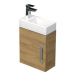 Kúpeľňová skrinka s umývadlom SAT Cube Way 1 40x47,5x20 cm dub Hickory mat CUBE320401DDH