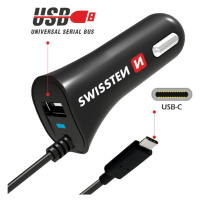 Nabíjačka CL Swissten USB-C A USB 2,4AMP