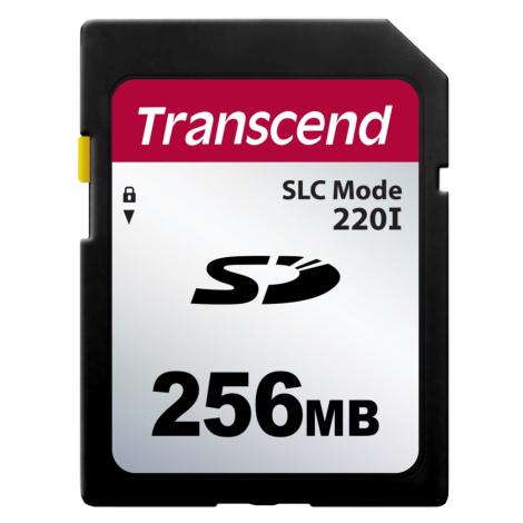 Transcend 256MB SD220I MLC priemyselná pamäťová karta (SLC mode), 22MB/s R, 20MB/s W, čierna