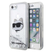 Kryt Karl Lagerfeld iPhone 7 / 8 / SE 2020 / 2022 silver hardcase Glitter Choupette Head (KLHCI8