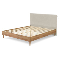 Béžová/prírodná dvojlôžková posteľ s roštom 180x200 cm Noa – Bobochic Paris
