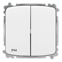 Prepínač dvojitý str. (5B) 10AX/250V (SS) IP44 biela Tango (ABB)