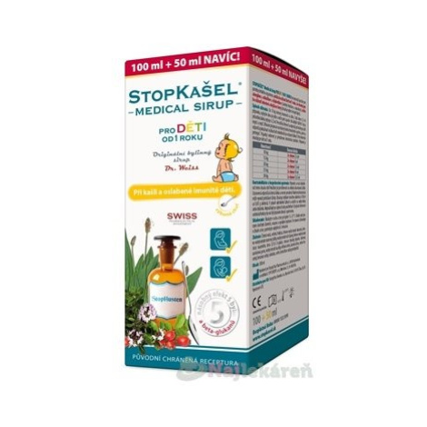 Dr.Weiss STOPKAŠEĽ Medical sirup OD 1 ROKU na prechladutie 150 ml