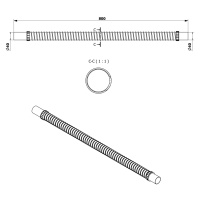 Bruckner Bruckner, FLEXY ohybná prepojovacia trubka, L-80 cm, rovné 40/40 mm, 164.322.0